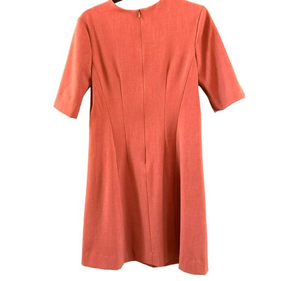 MM.Lafleur New York Women's Burnt Orange Emily Dress Size 8 Tailored Minimalist - Picture 3 of 3